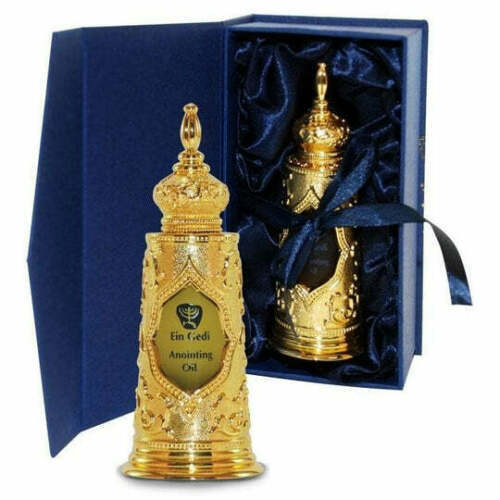 Gold Torah Scroll Light of Jerusalem Anointing Oil from Israel - 27 ml.