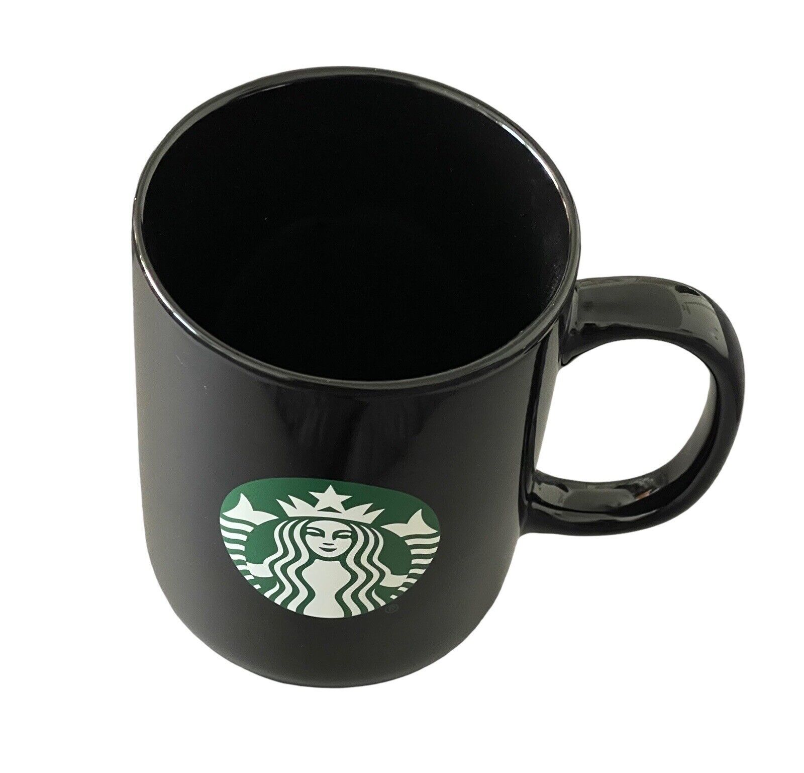 Starbucks Coffee Tea Black Mug Cup 2021 Green and White Mermaid Logo 15 Oz NEW