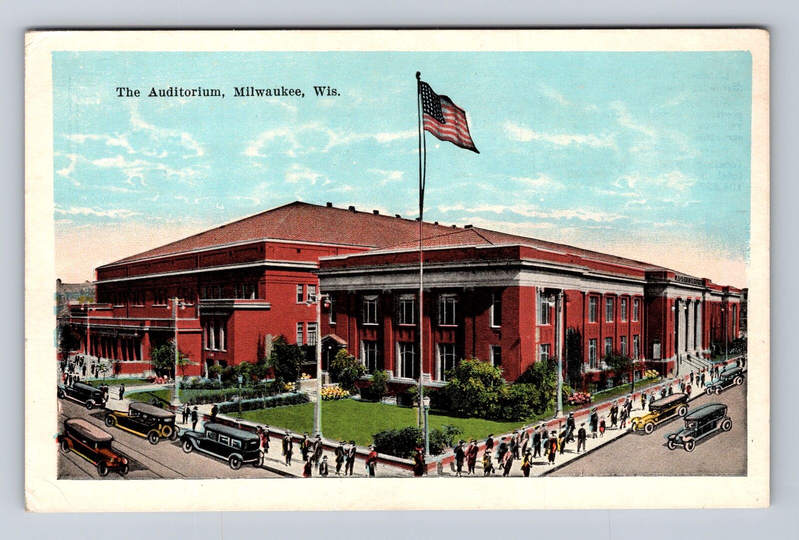 Milwaukee WI-Wisconsin, The Auditorium, Antique, Vintage Souvenir Postcard