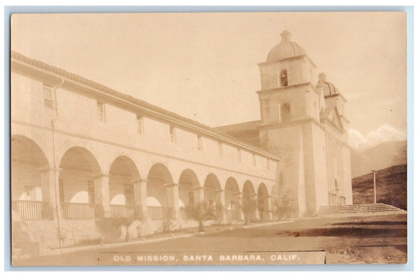 c1910's Old Mission Santa Barbara California CA RPPC Photo Antique Postcard