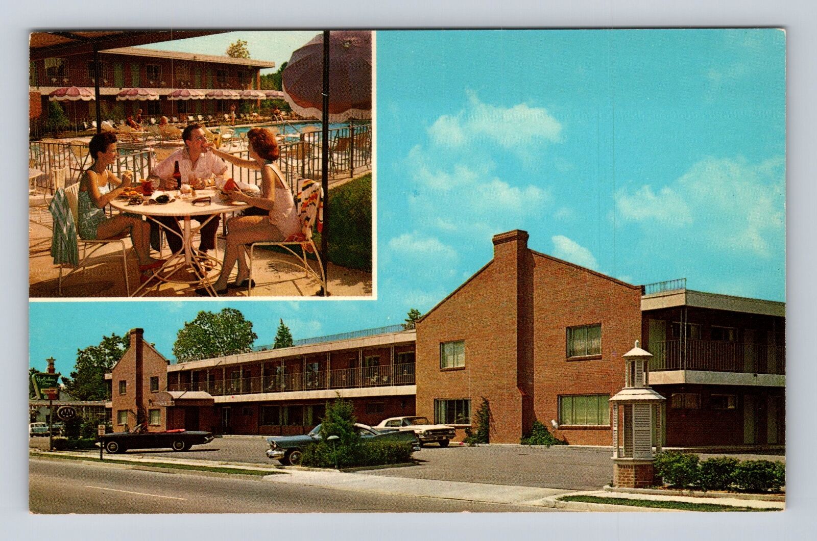 Williamsburg VA-Virginia, Holiday Inn, Advertisement, Antique, Vintage Postcard