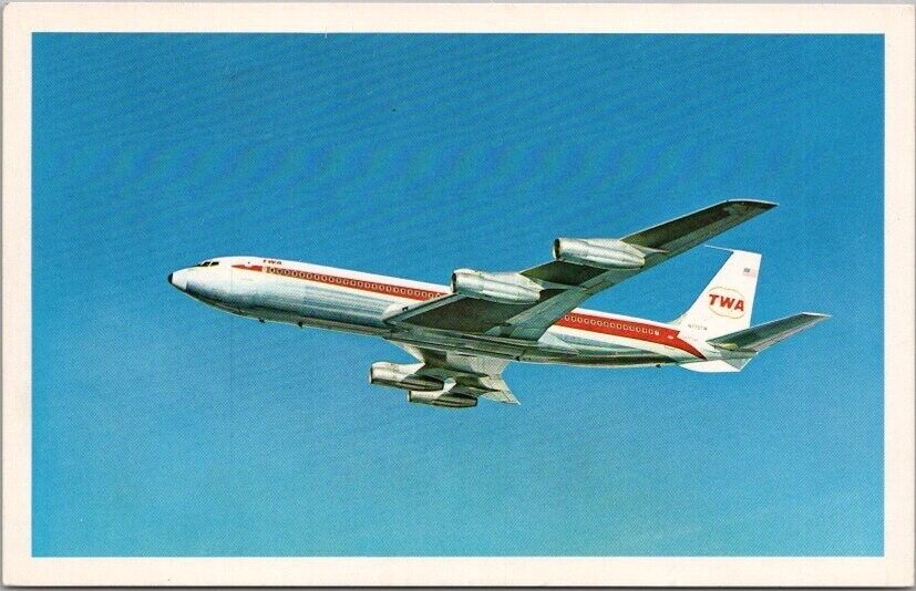 c1950s TRANS WORLD AIRLINES Advertising Postcard 