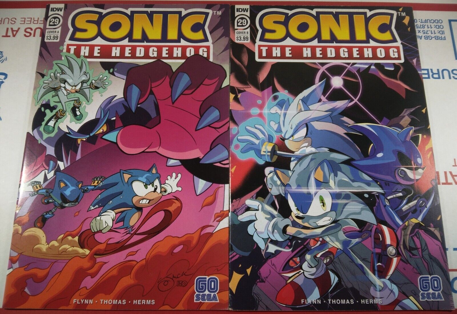 💫 SONIC THE HEDGEHOG 29 A + B TRAMONTANO VARIANT IDW 2020 Knuckles Tails Shadow