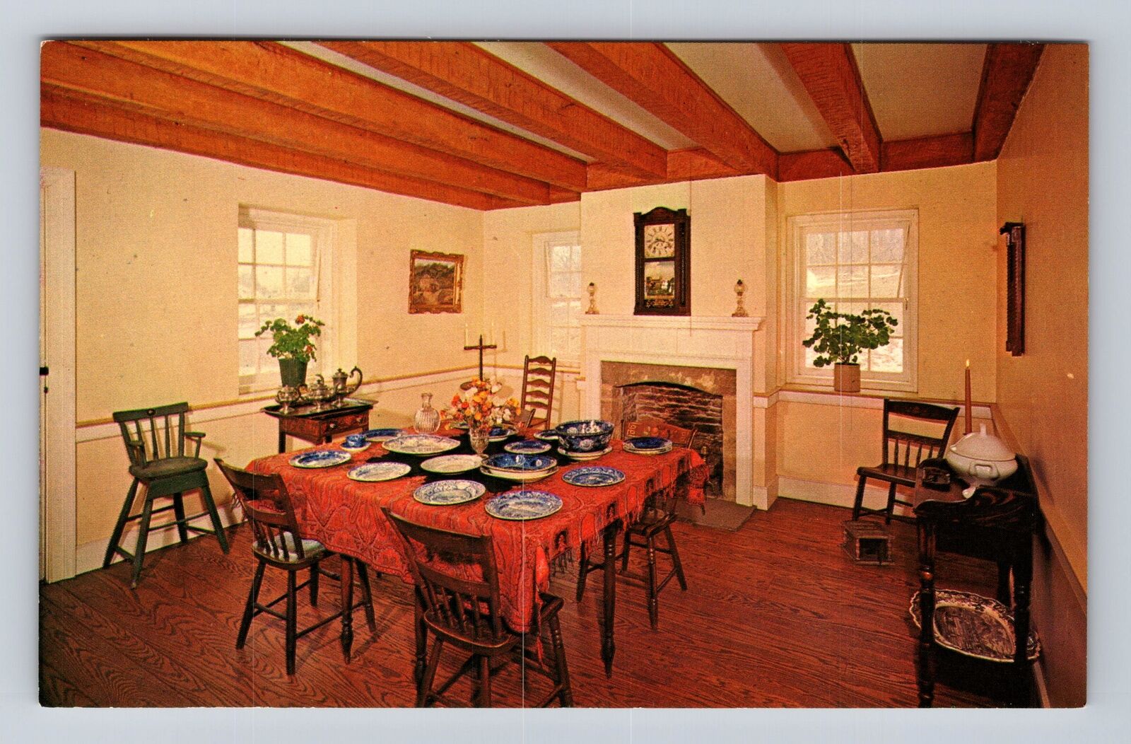 Pittsburgh PA-Pennsylvania, Dining Room, The Old Stone House, Vintage Postcard