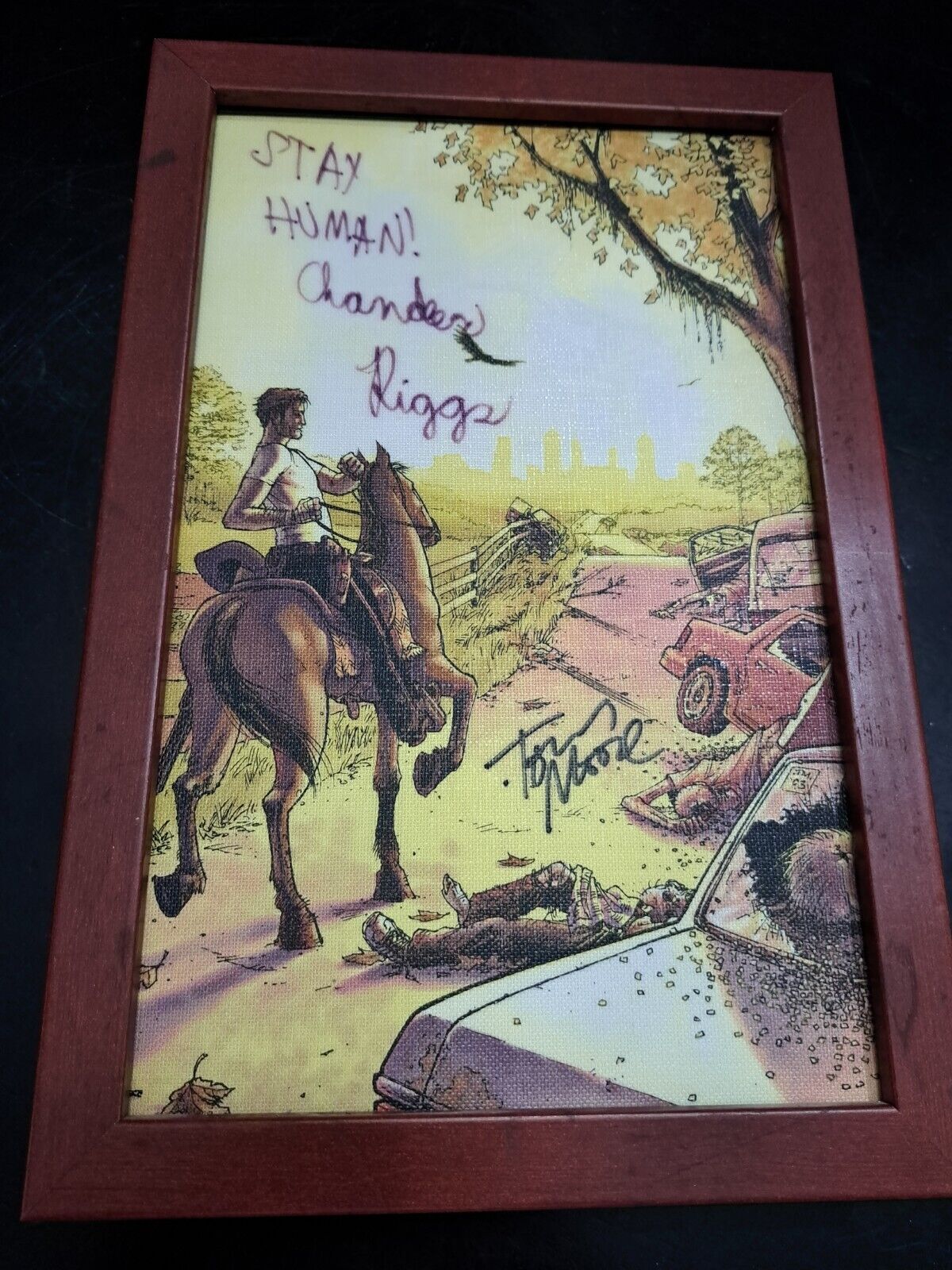 The Walking Dead Hardcover First Printing cover Page Signed Tony Moore Riggs 