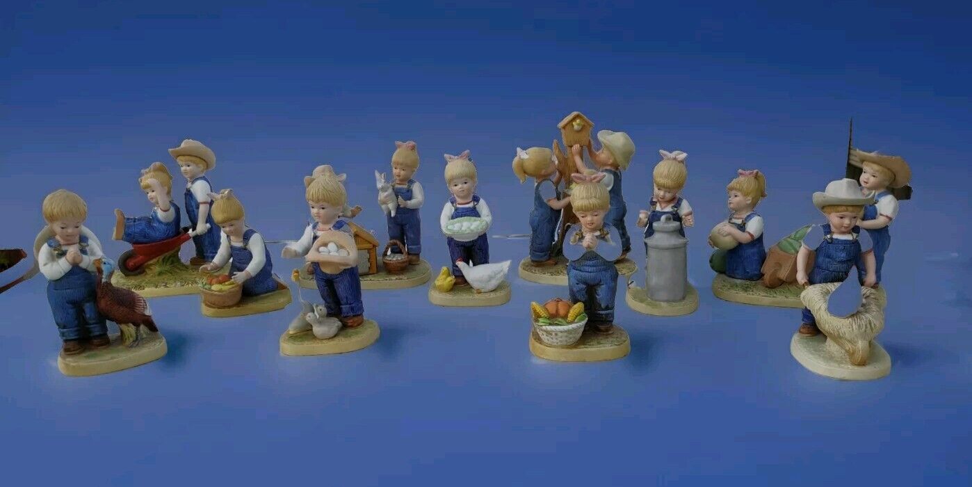 Vintage 1985 homco denim days figurines Lot Of  11  4