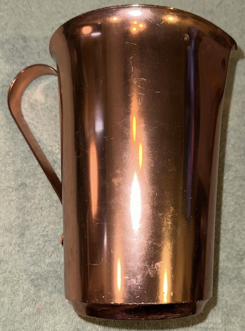 Vintage Color Craft Metal Handle Copper Color Pour Spout Pitcher  