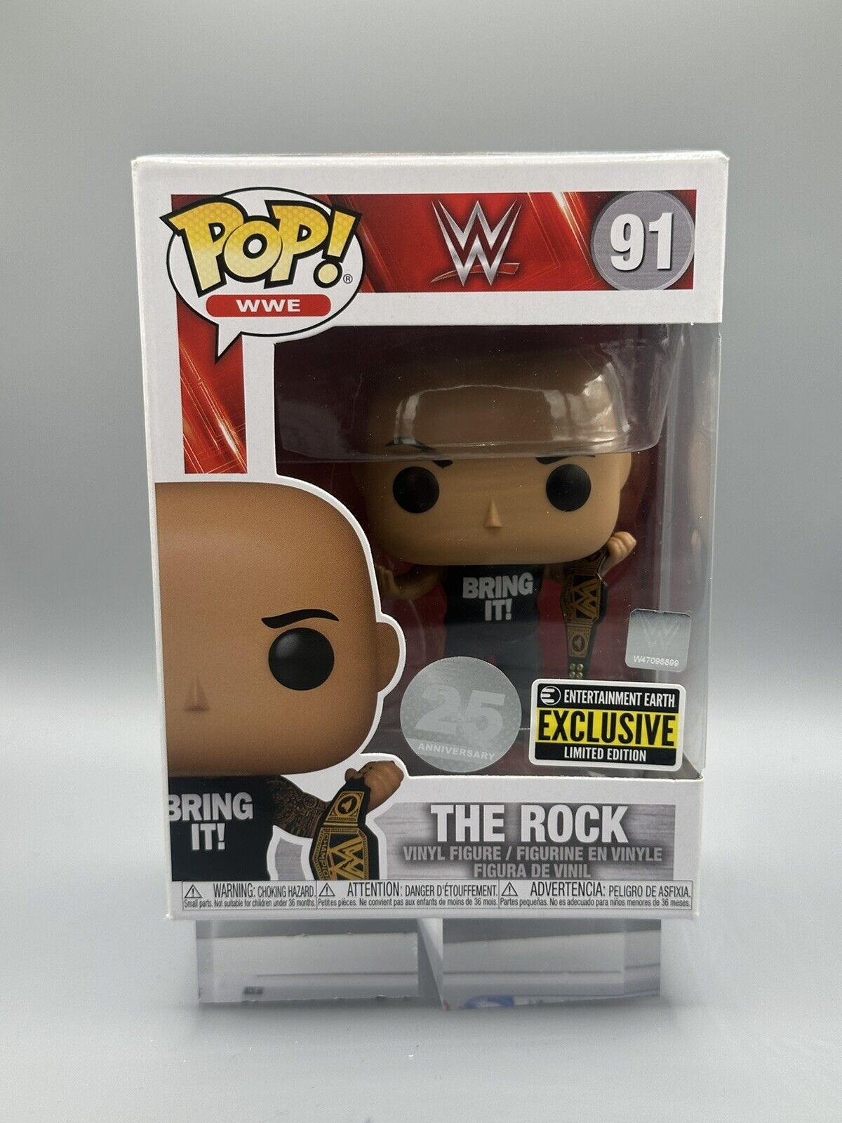 FUNKO POP  THE ROCK 91 ENTERTAINMENT EARTH EXCLUSIVE 25 YEARS N01
