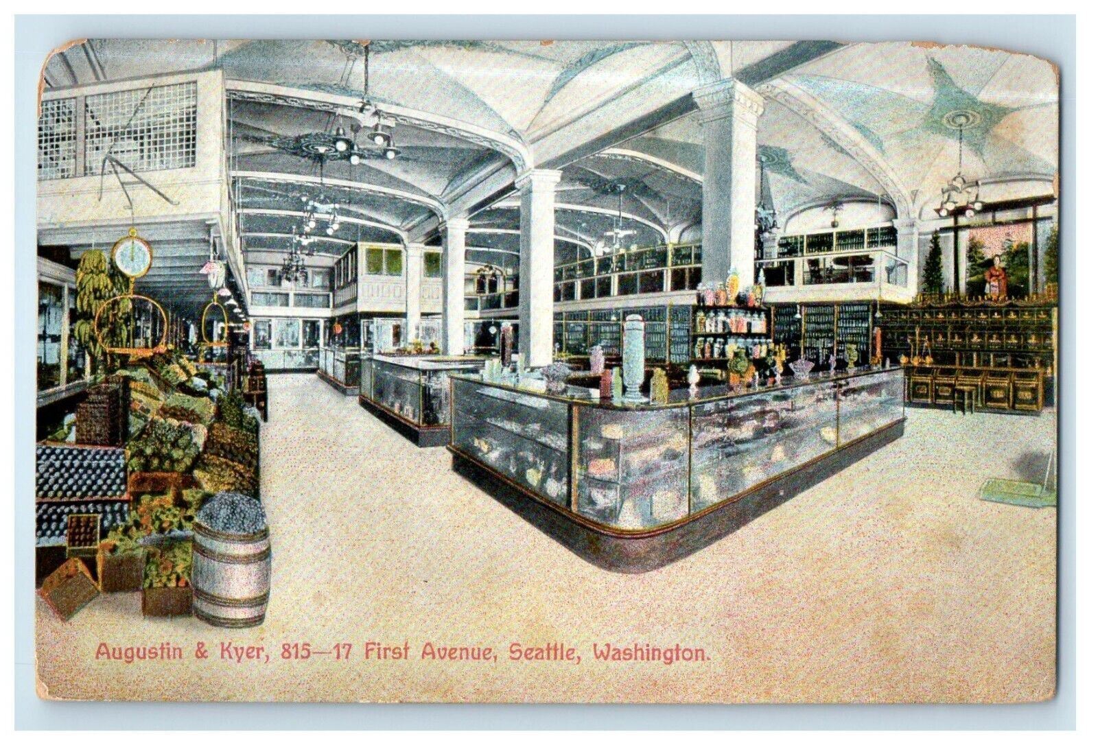 c1910's Augustin & Kyer First Avenue Seattle Washington WA Antique Postcard