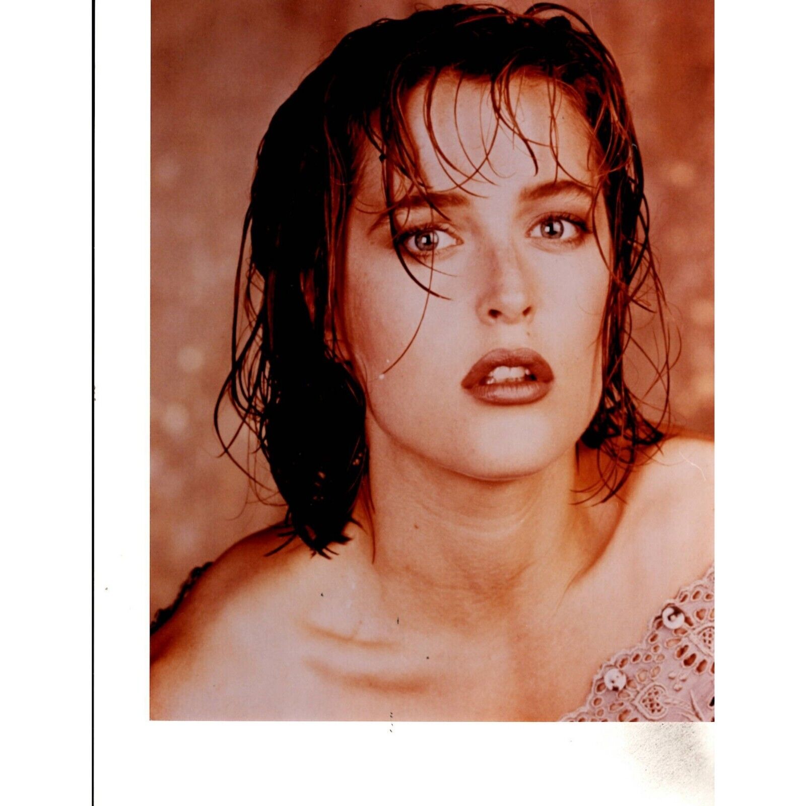 X-Files Gillian Anderson Photo Dana Scully  Lace Wet Hair Color