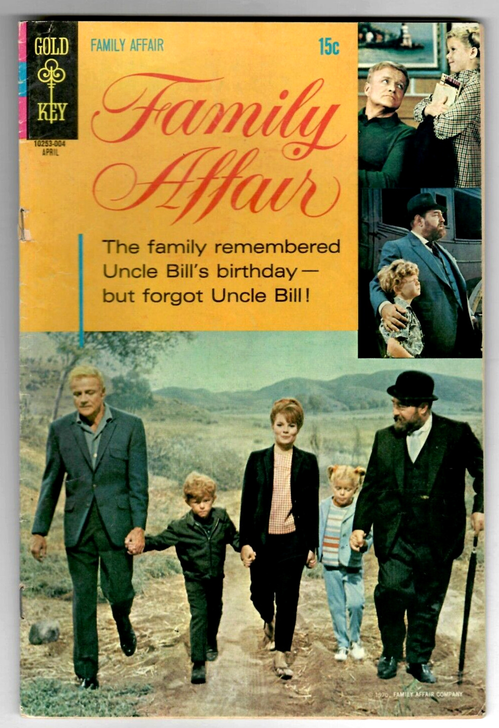 Family Affair Early Issue # 2 (4.0) 4/1970 Gold Key 15c Bronze-Age T.V. 📺