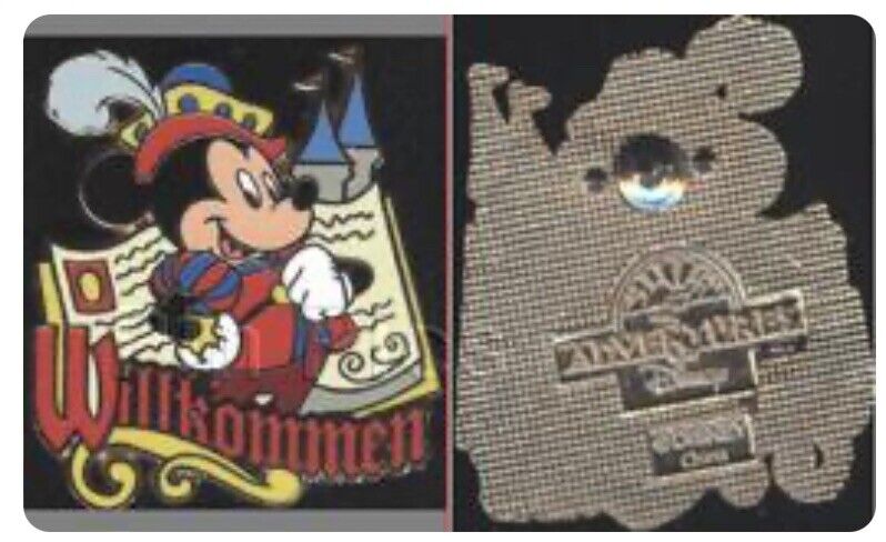 Disney’s Willkommen Mickey Pin - ABD Once Upon A Dream Germany LR Pin