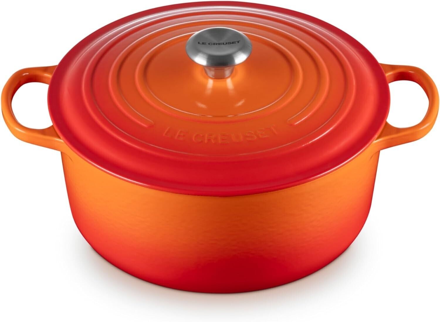 Le Creuset Signature Cast Iron 7.25 Quart Round Dutch Oven - Flame Orange