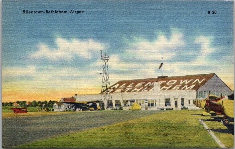 Vintage Allentown, Pennsylvania LINEN Postcard 