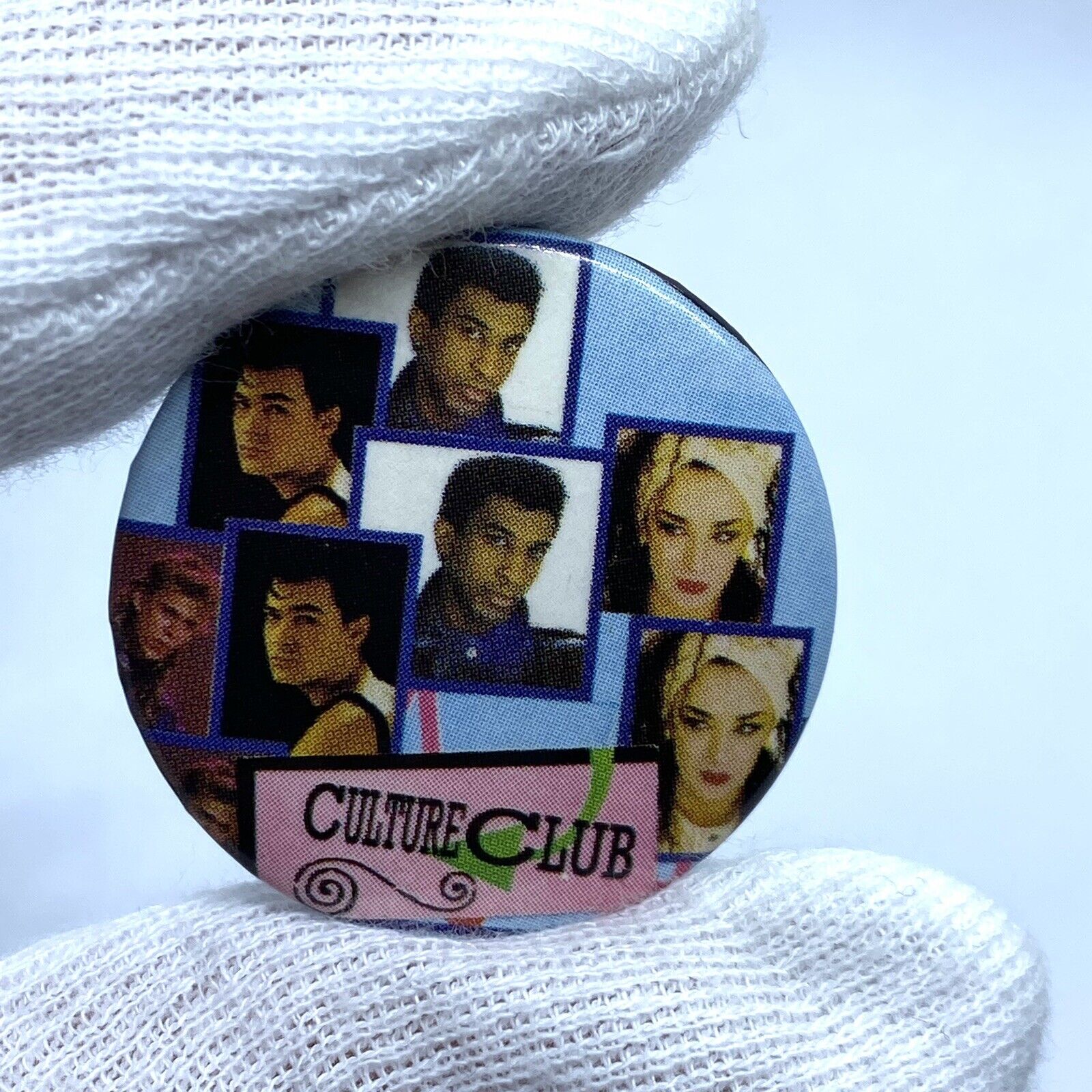 Vintage 1984 CULTURE CLUB button badge Boy George licensed pin 1.25\