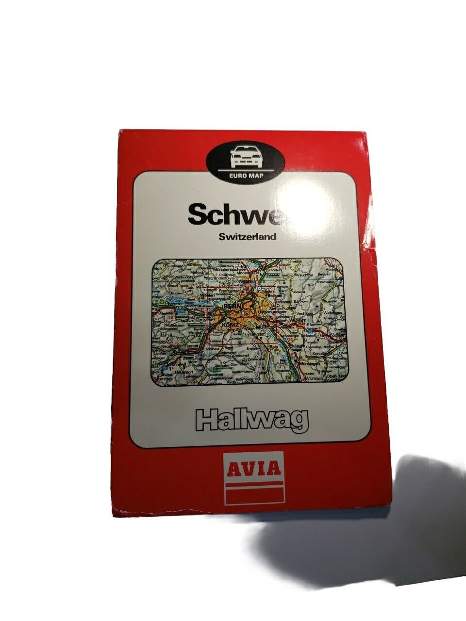 Vintage Roadmap Schweiz Switzerland Hallwag 1996 Motorways Distoguide Map Guide