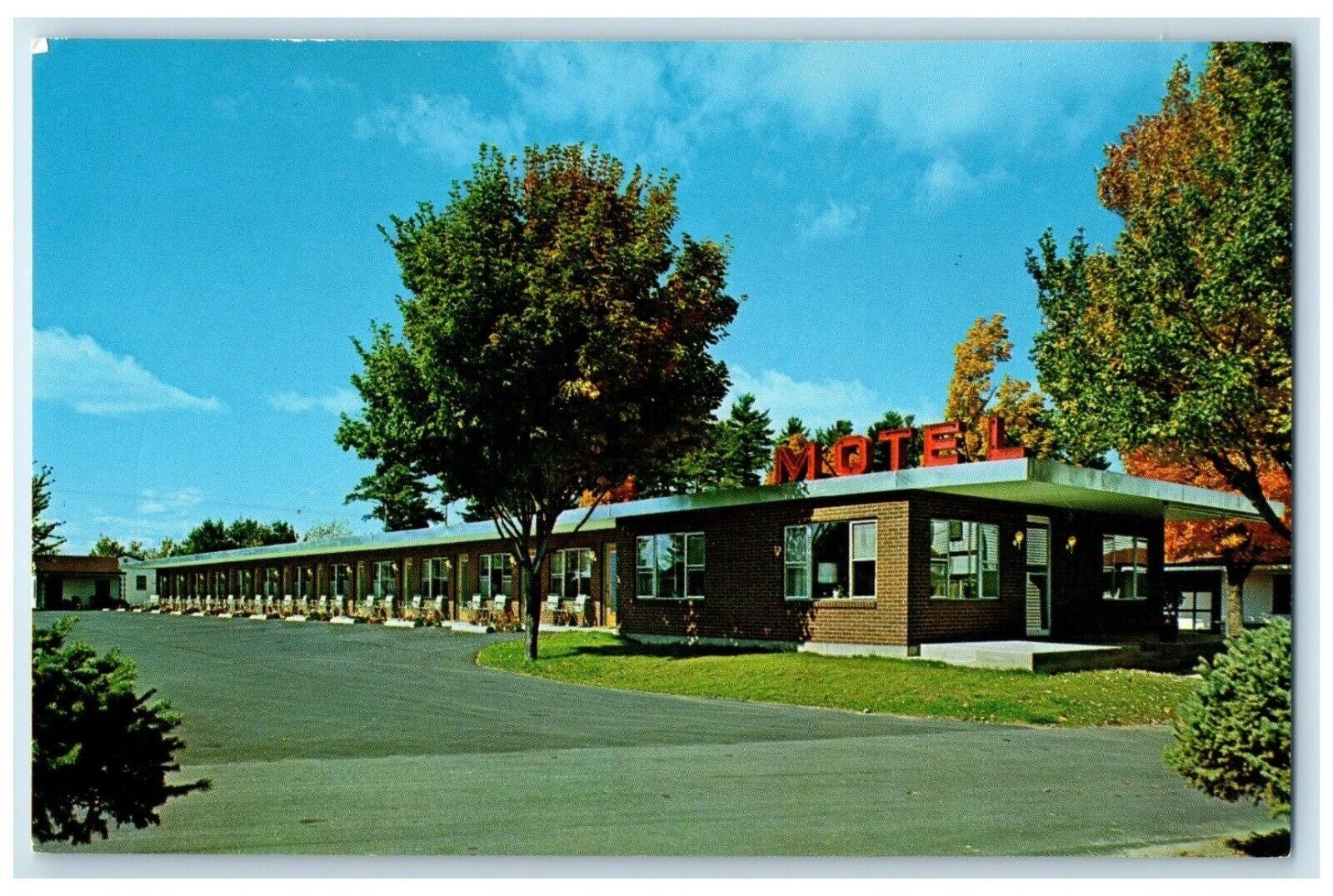 c1960's Barton's Motel Laconia New Hampshire NH Unposted Vintage Postcard