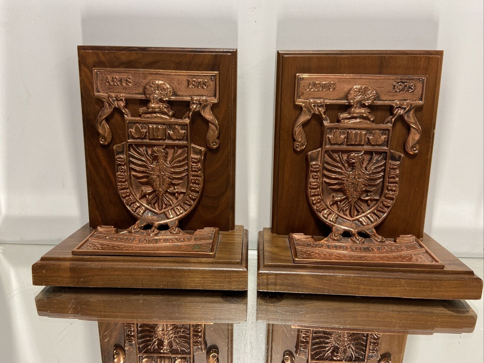 Vintage University of Mc Master Bookends