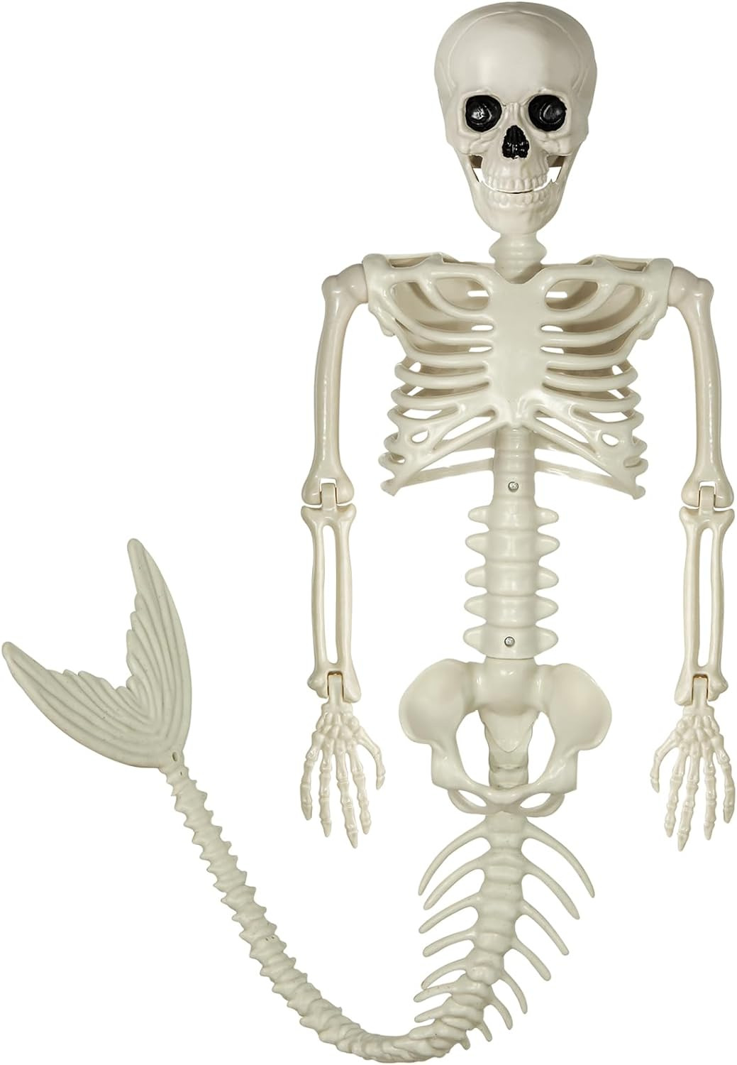 38 Inches Halloween Mermaid Skeleton, 1 Pcs Halloween Skeleton Mermaid with Posa