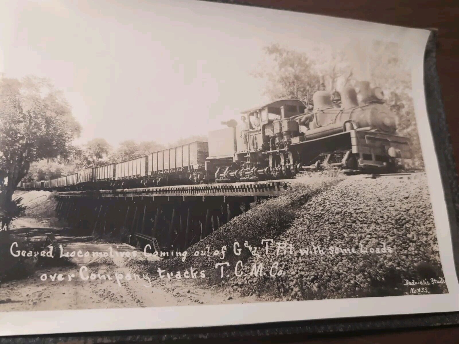 Columbus Texas Photos Locomotive Train TCM Co Gravel Industrial 1930's