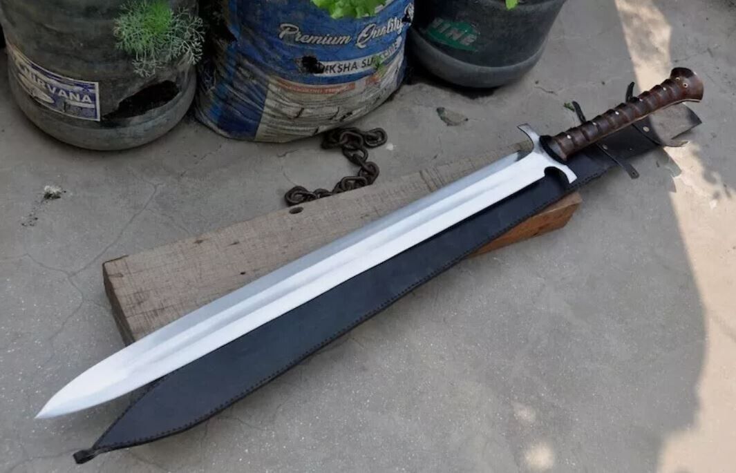 Custom Handmade 32-in Carbon Steel 1095  Hunting Gladius Sword with Sheath