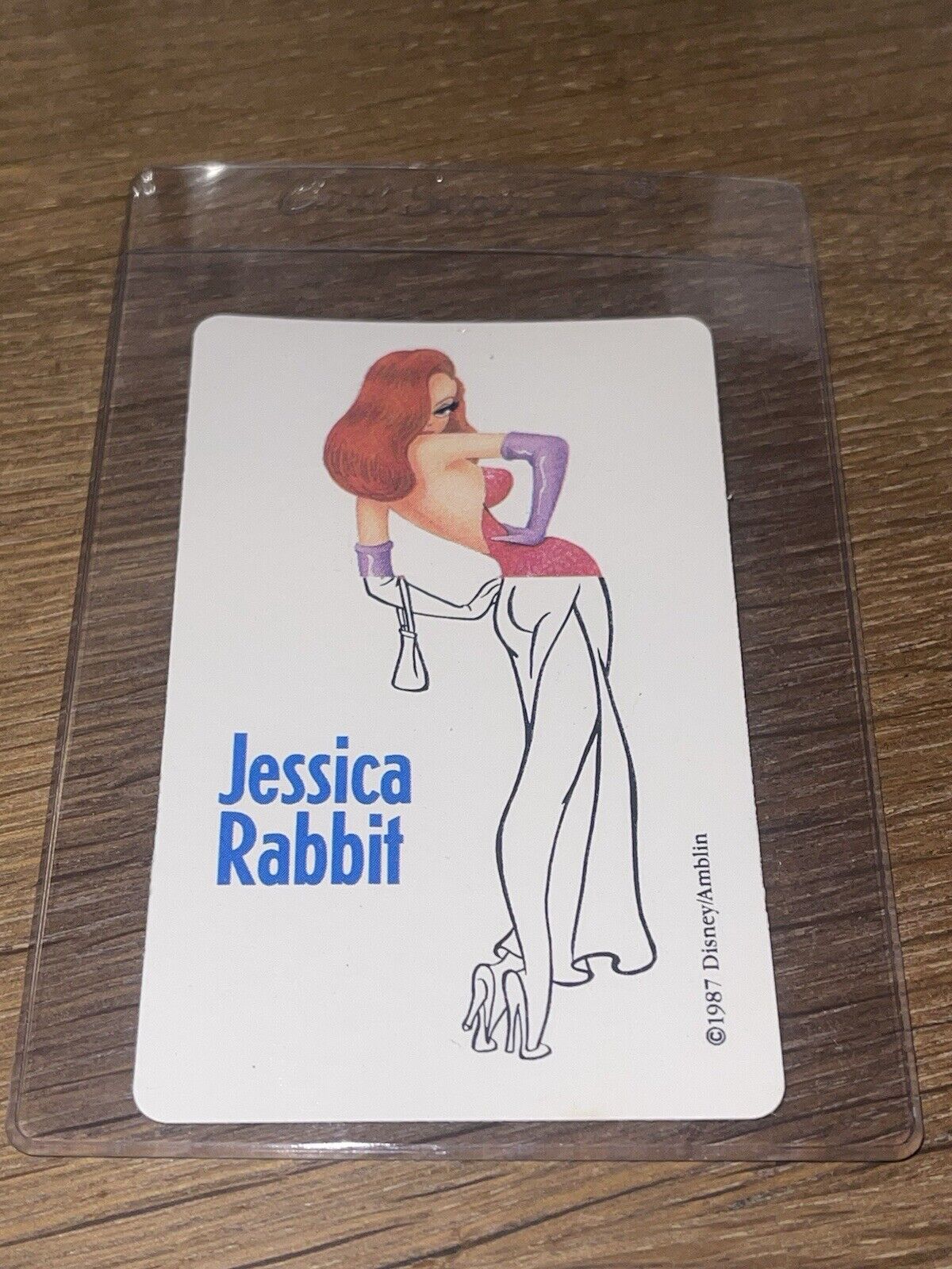 1987 Walt Disney 🎥 Who Framed Roger Rabbit Card Game Jessica Playing Card RARE