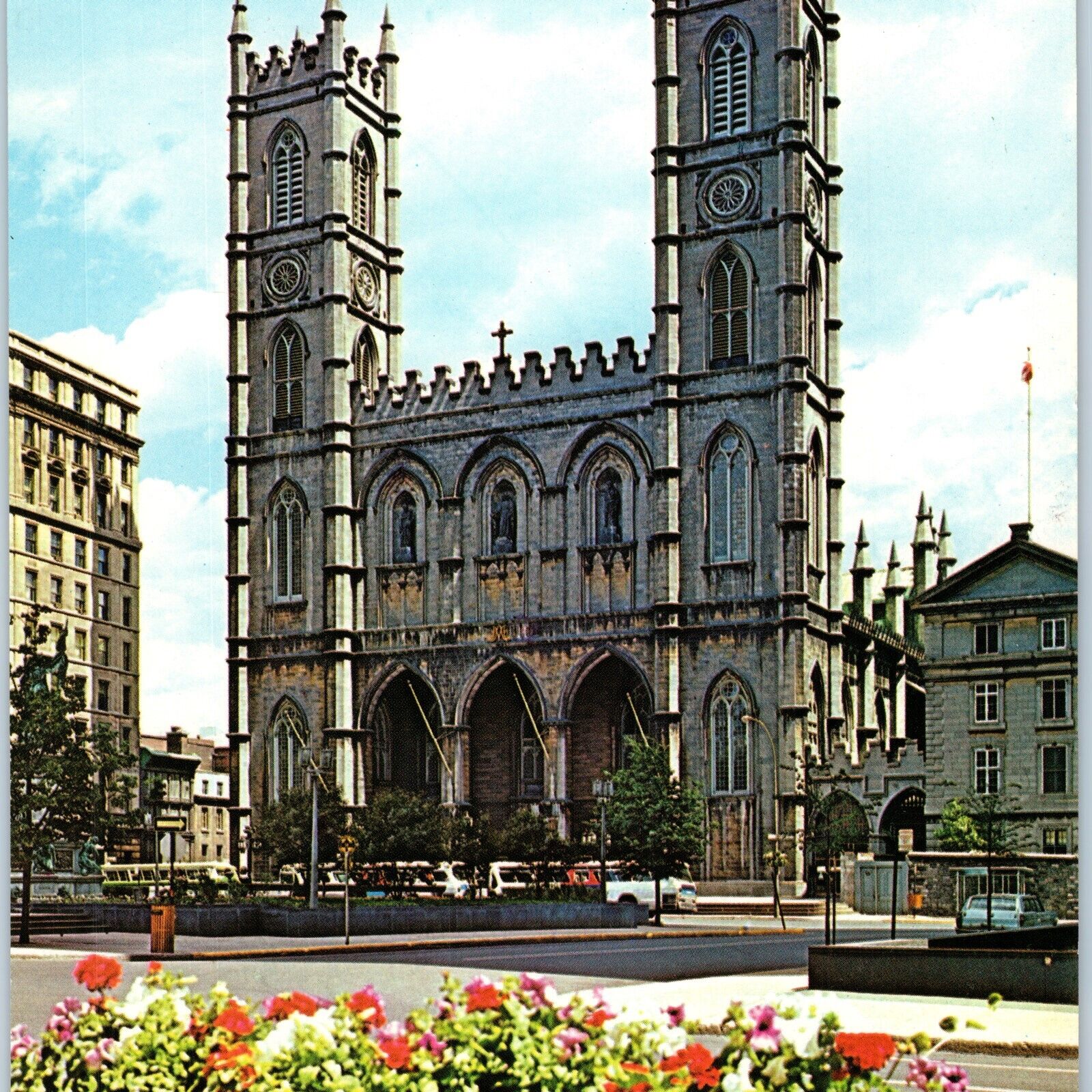 c1960s Montreal, Quebec Downtown Eglise Notre Dame Church Cathedral Oversized 3S