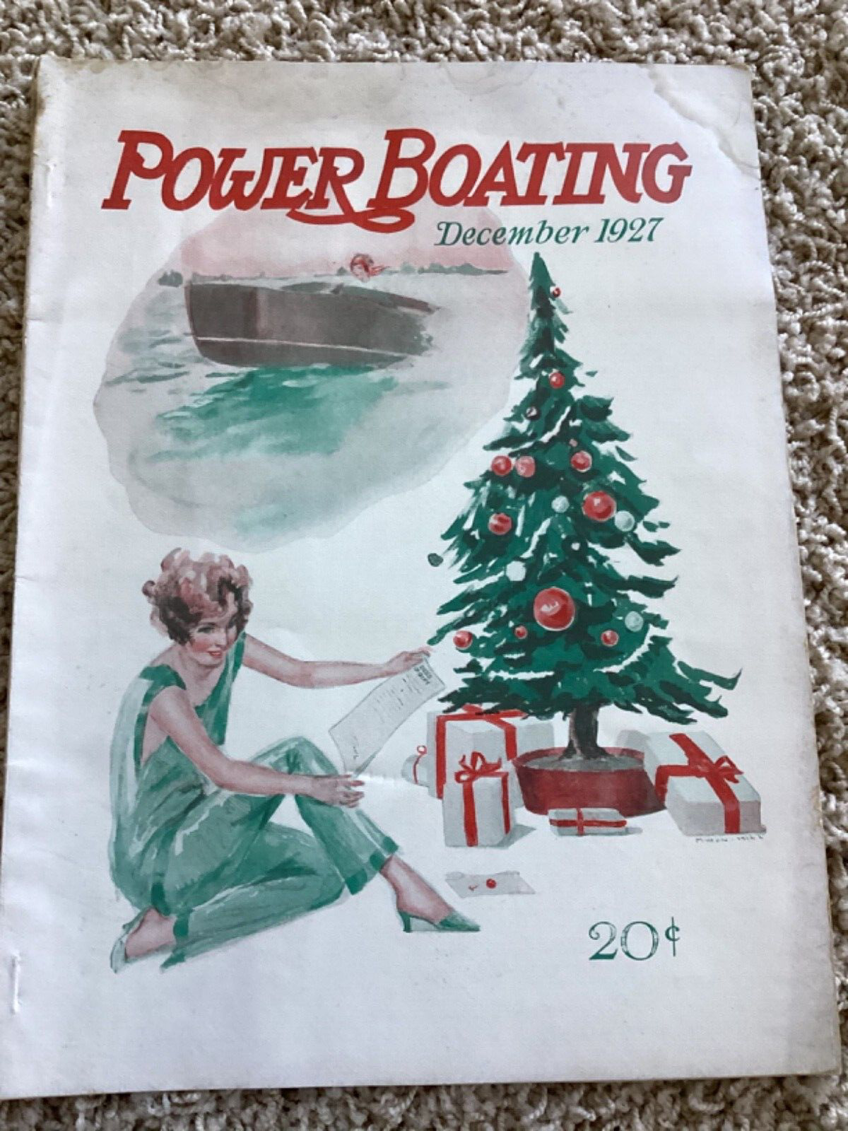 Vintage 1927, December issue / PowerBoating / Christmas cover