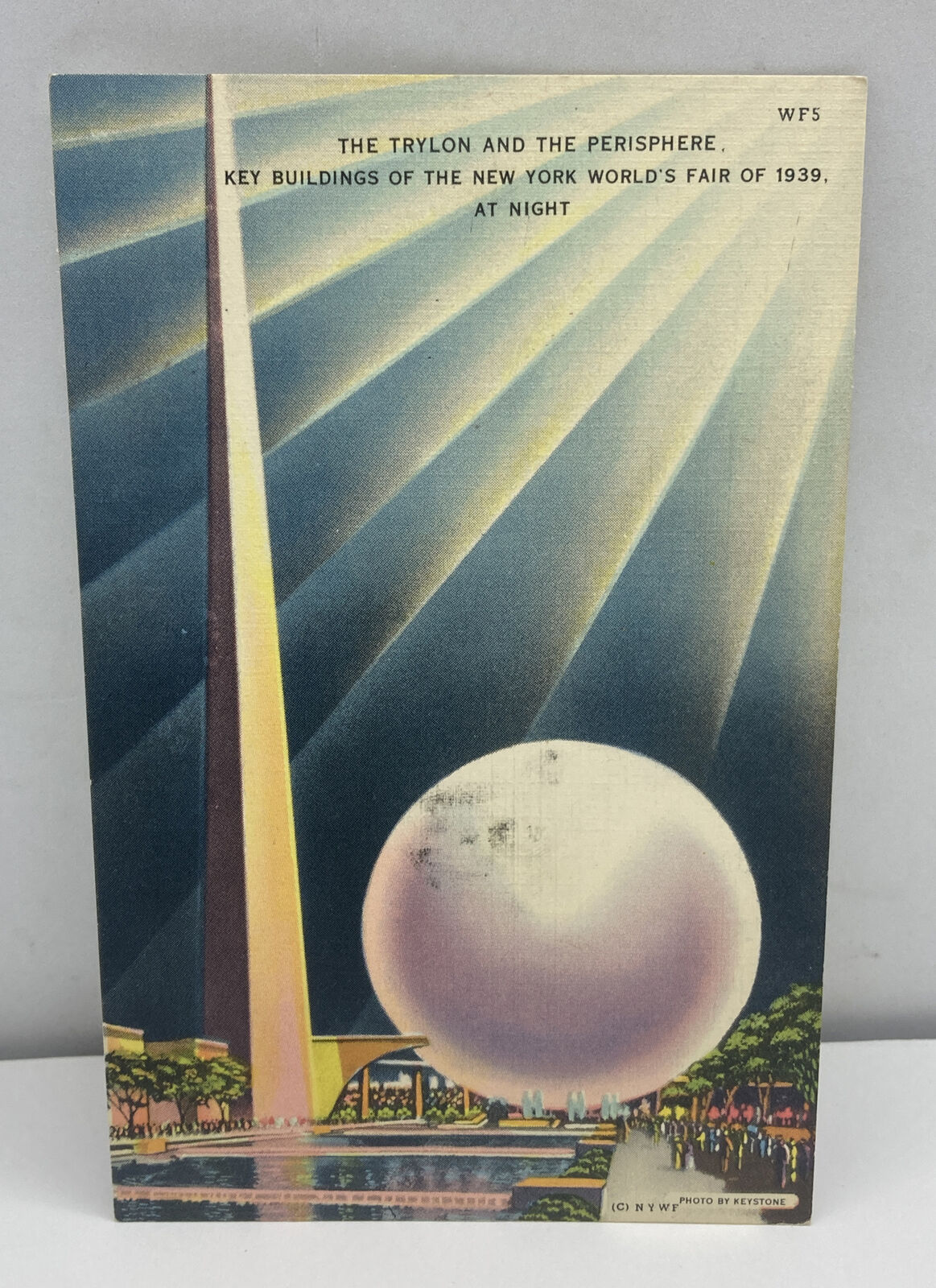 Postcard New York City Worlds Fair 1939 Linen Trylon Perisphere 1939 Unposted