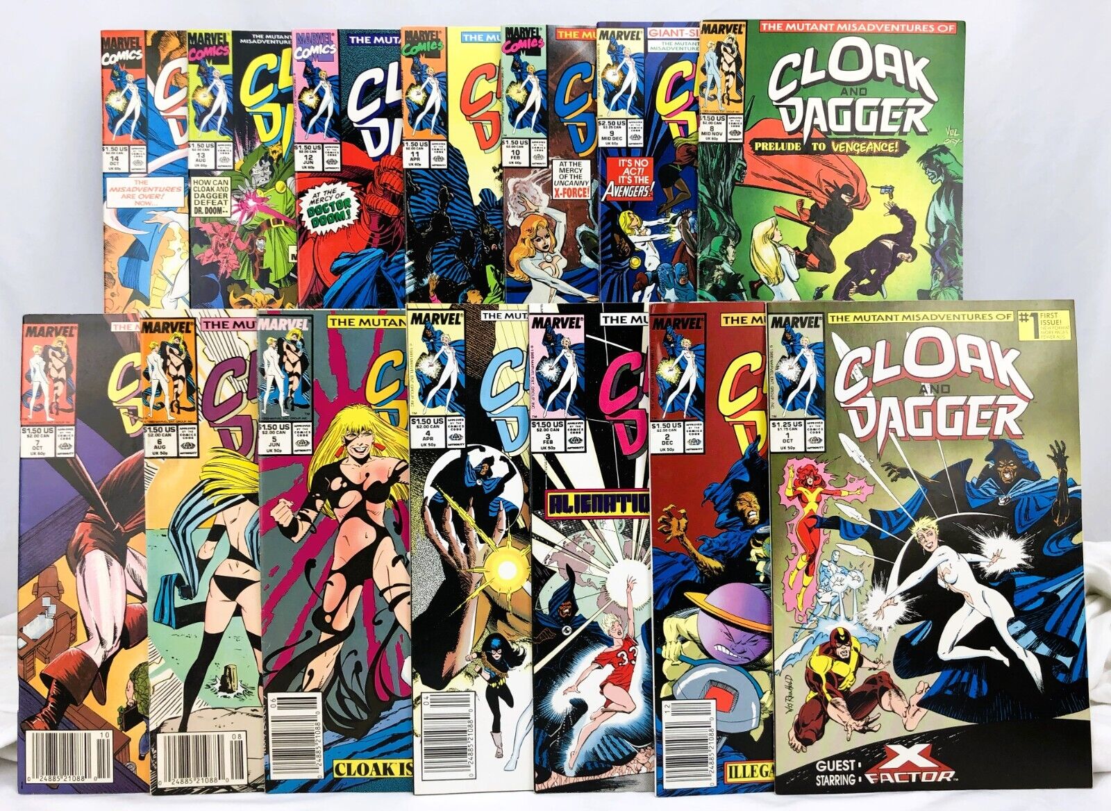 The Mutant Misadventures of Cloak & Dagger #1-14 (1988-90, Marvel) 14 Issue Lot