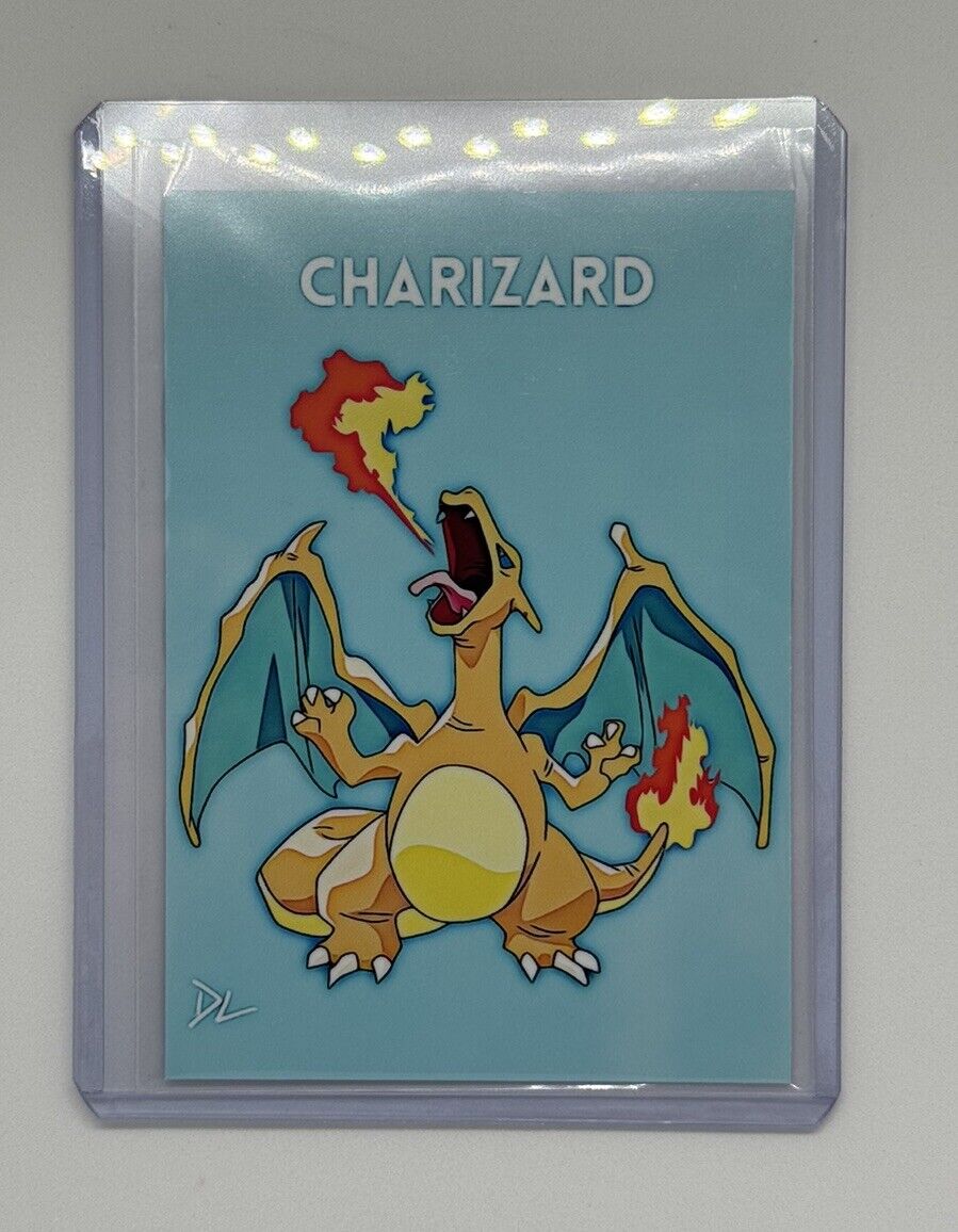 Charizard Limited Edition Artist Signed Pokemon Trading Card 8/10