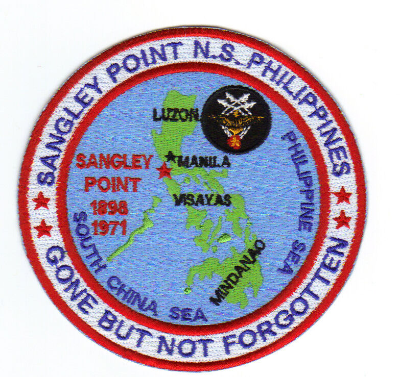  US NAVY BASE PATCH, SANGLEY POINT N.S. PHILIPPINES, GONE BUT NOT FORGOTTEN   Y 