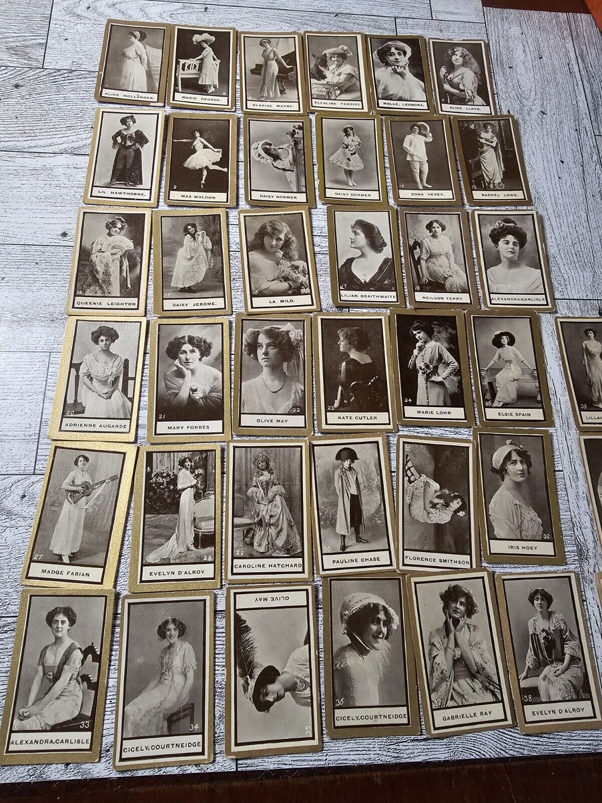 48 Antique Silent Film Actress Cigarette Cards Promo Cards