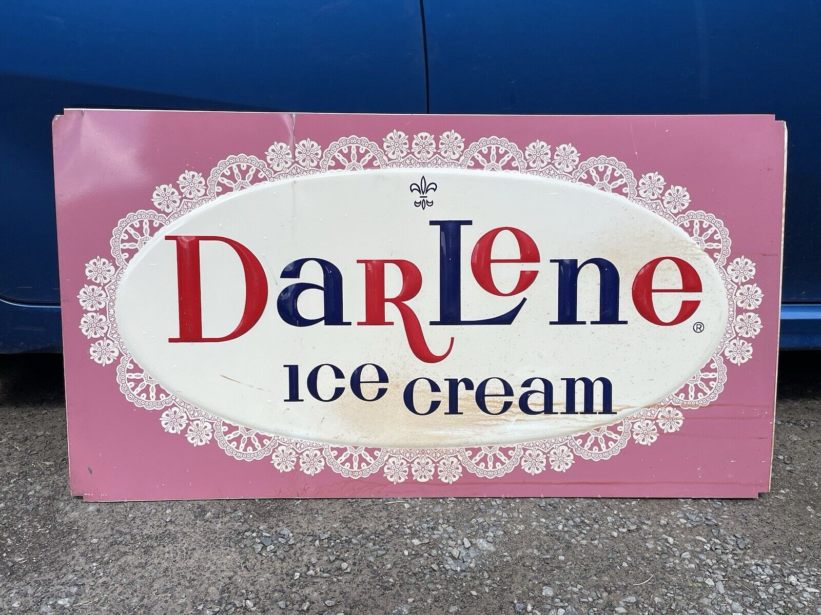 Antique Darlene Ice Cream Sign, Dolly Madison Ice Cream Sign