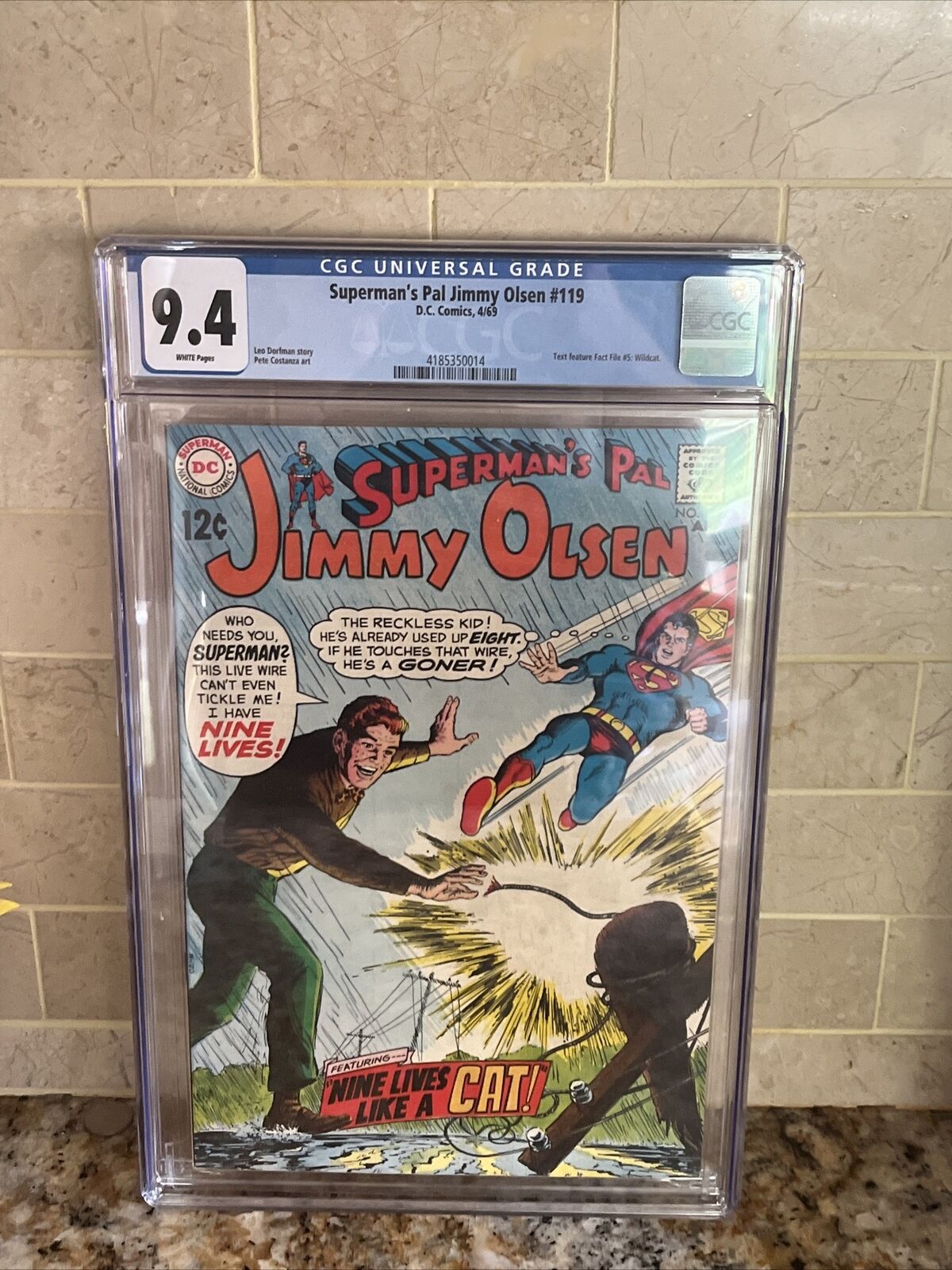 Superman's Pal Jimmy Olsen #119 CGC 9.4 NM DC Comics, 4/69 White Pages