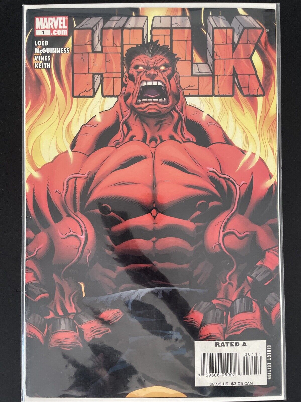 Hulk #1 (Marvel 2008) Loeb McGuiness 1st App Red Hulk