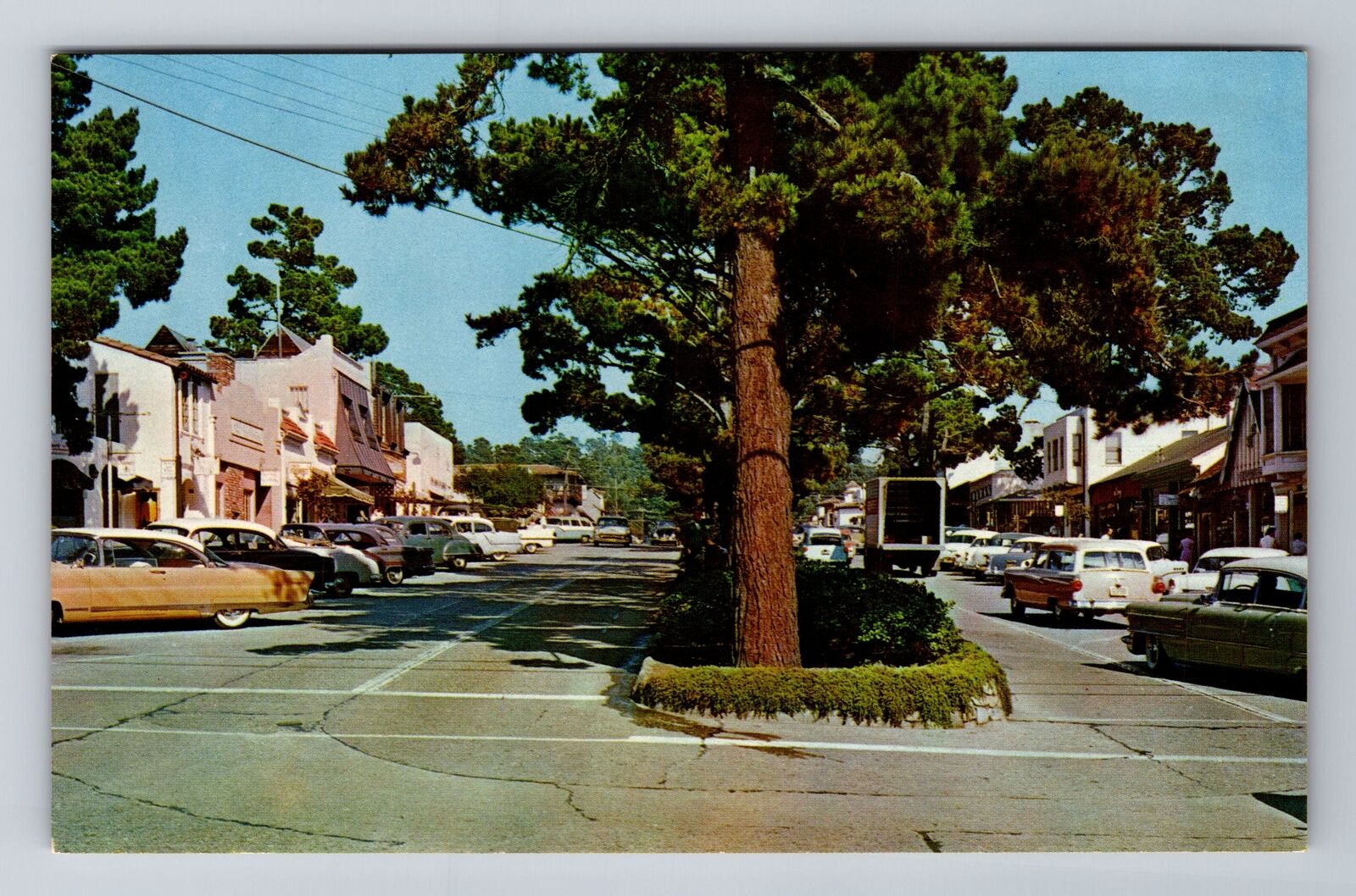 Carmel CA-California, Ocean Avenue, Antique, Vintage Souvenir Postcard