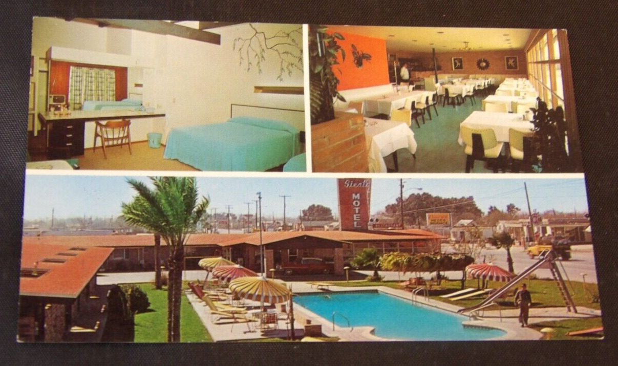Laredo TX-Texas Siesta Motel Restaurant Advertising Vintage Postcard