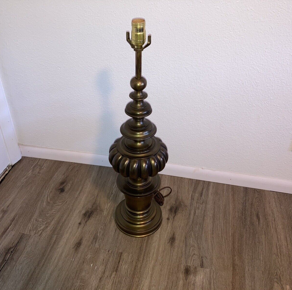 Stiffel Lamp Brass Bronze 28 - 35 inches Mid Century Modern Trophy Urn Vintage