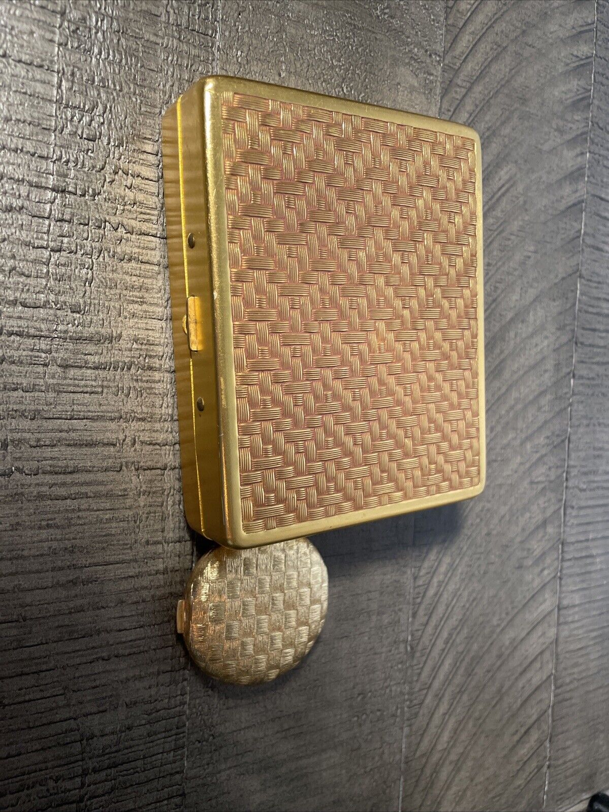 Vintage Gold Cigarette Case & Mirrored Compact Lot.