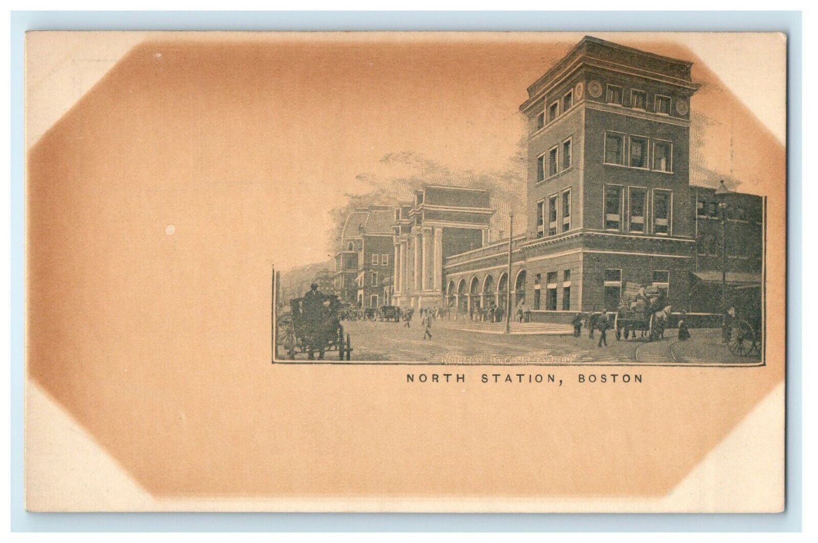 1905 North Station Boston Massachusetts MA Antique Postcard