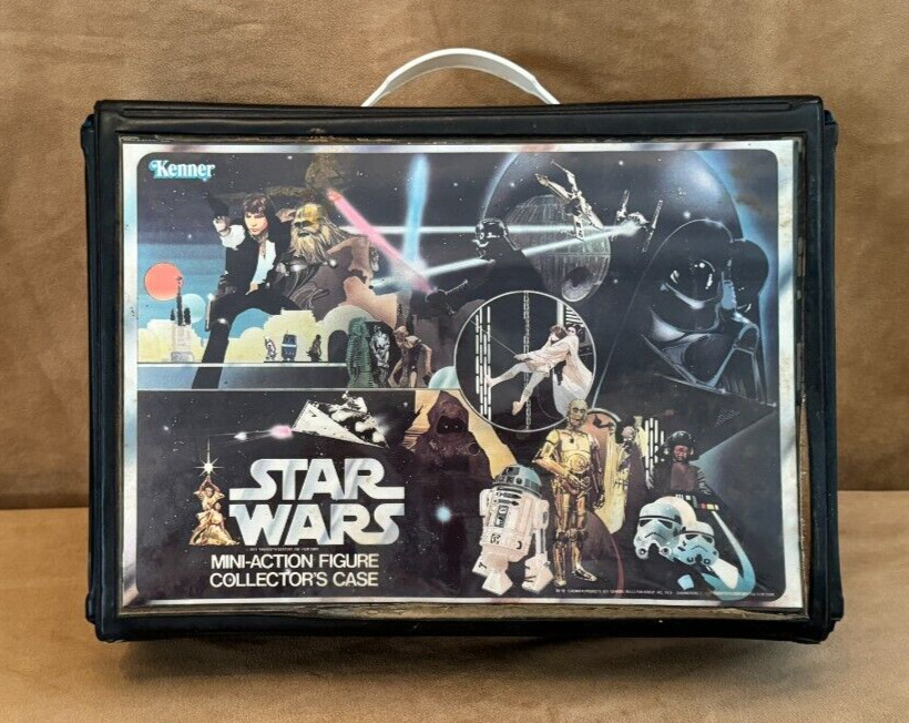 Kenner 1977 Star Wars Action Figure WITH Trays Carrying Case Vintage collector's