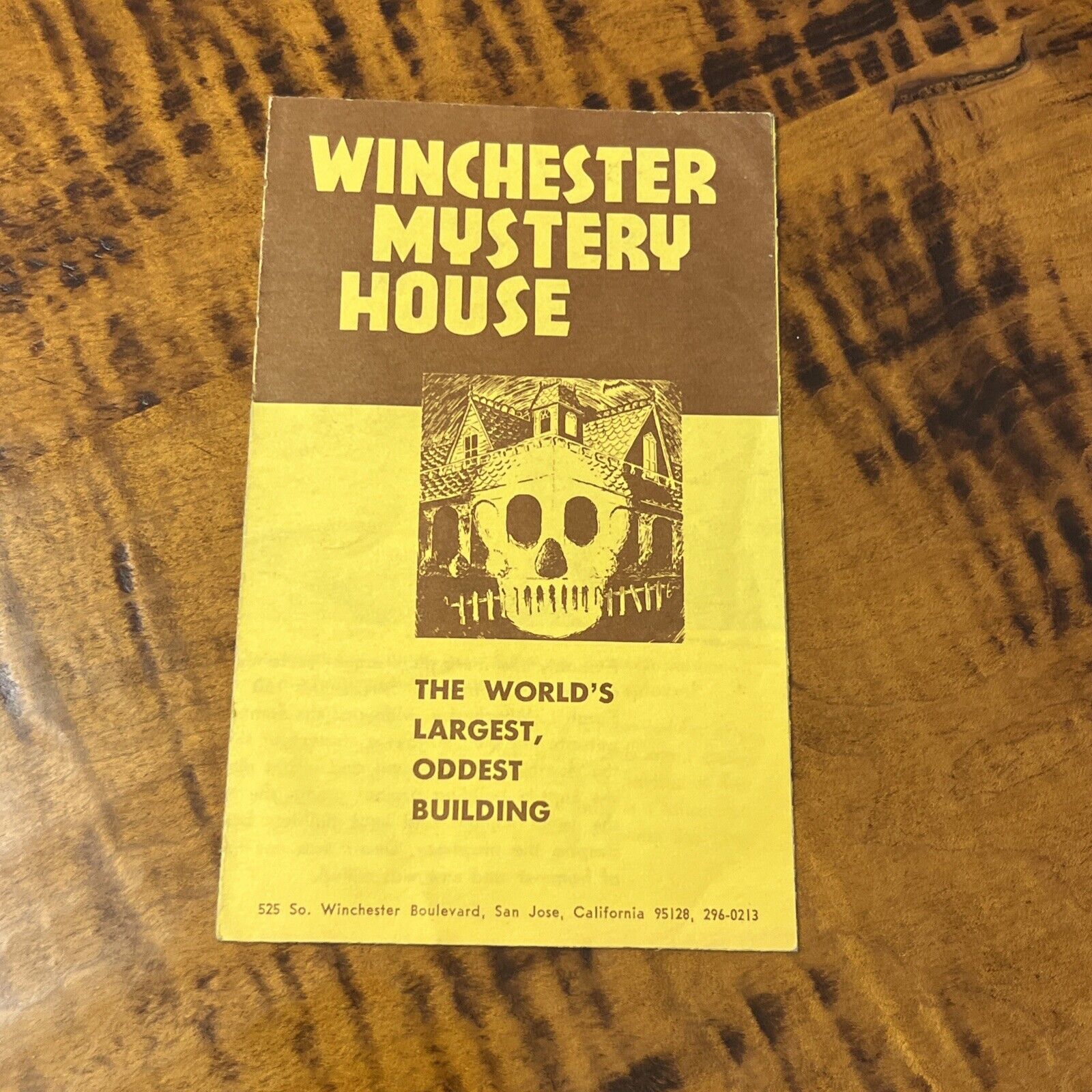 Vtg Winchester Mystery House San Jose California oddest building brochure 1960s