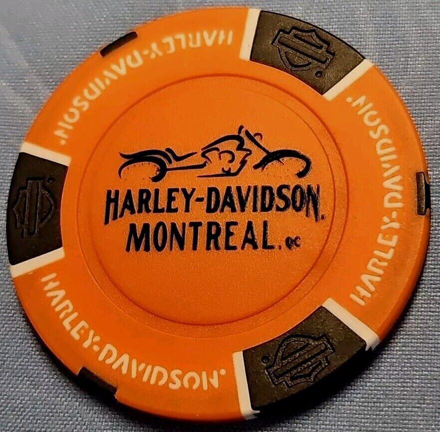 HARLEY DAVIDSON MONTREAL OF MONTREAL QUEBEC CANADA DEALERSHIP POKER CHIP NEW