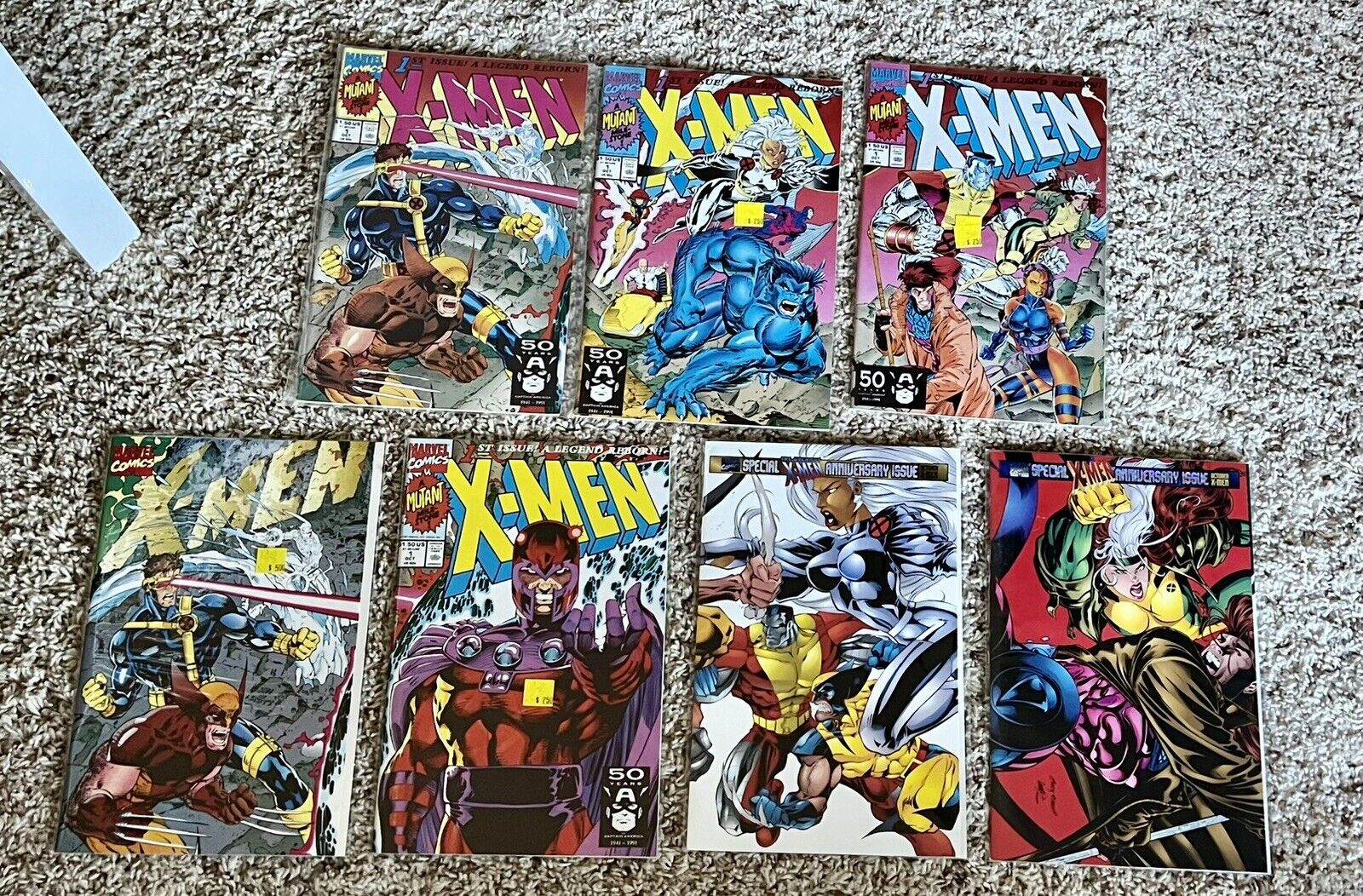 X-Men 1: A Legend Reborn 1991 All 5 Covers In Perfect Condition Plus 2 Annuals
