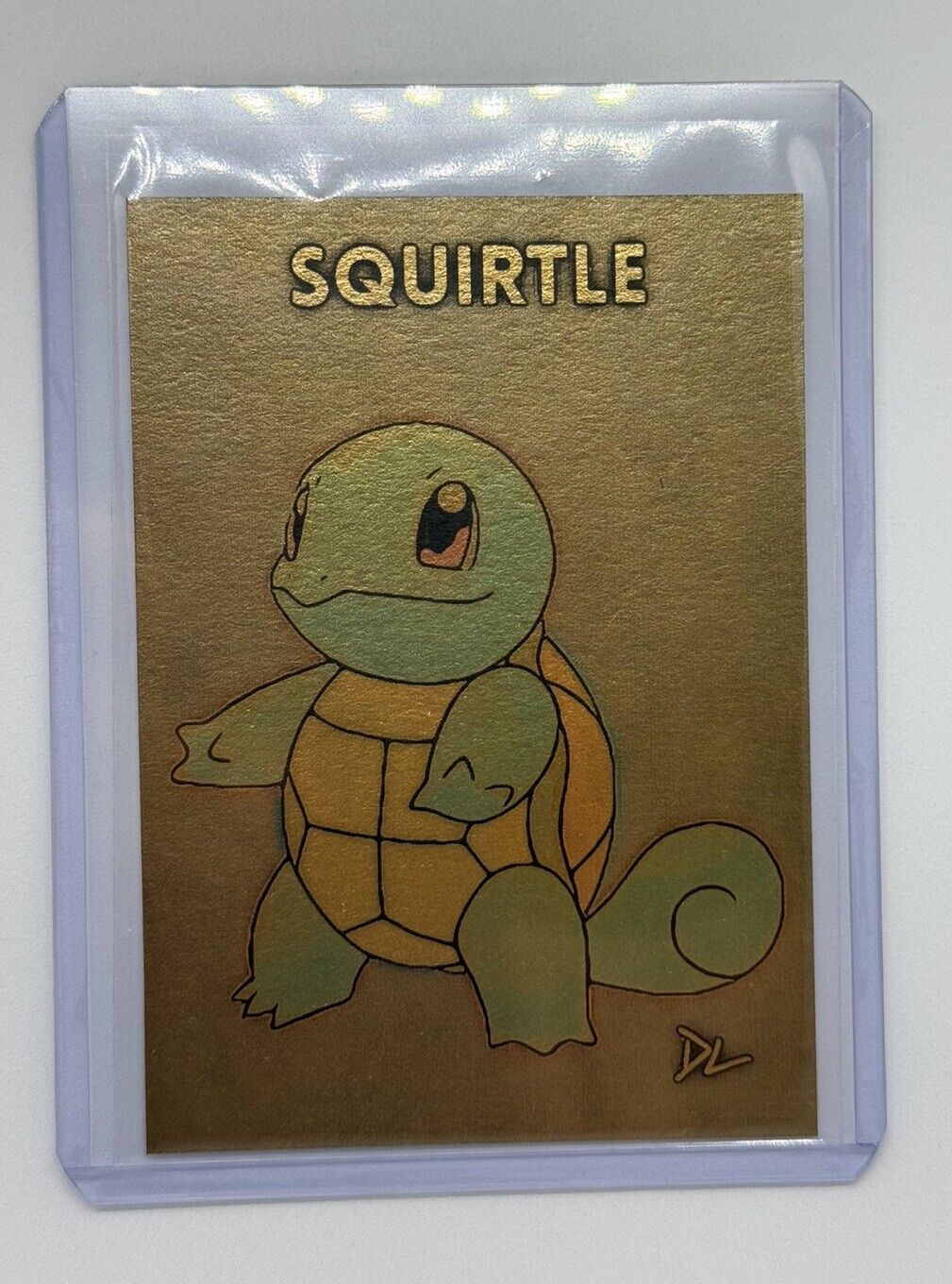 Squirtle Gold Plated Limited Edition Artist Signed Pokemon Trading Card 1/1