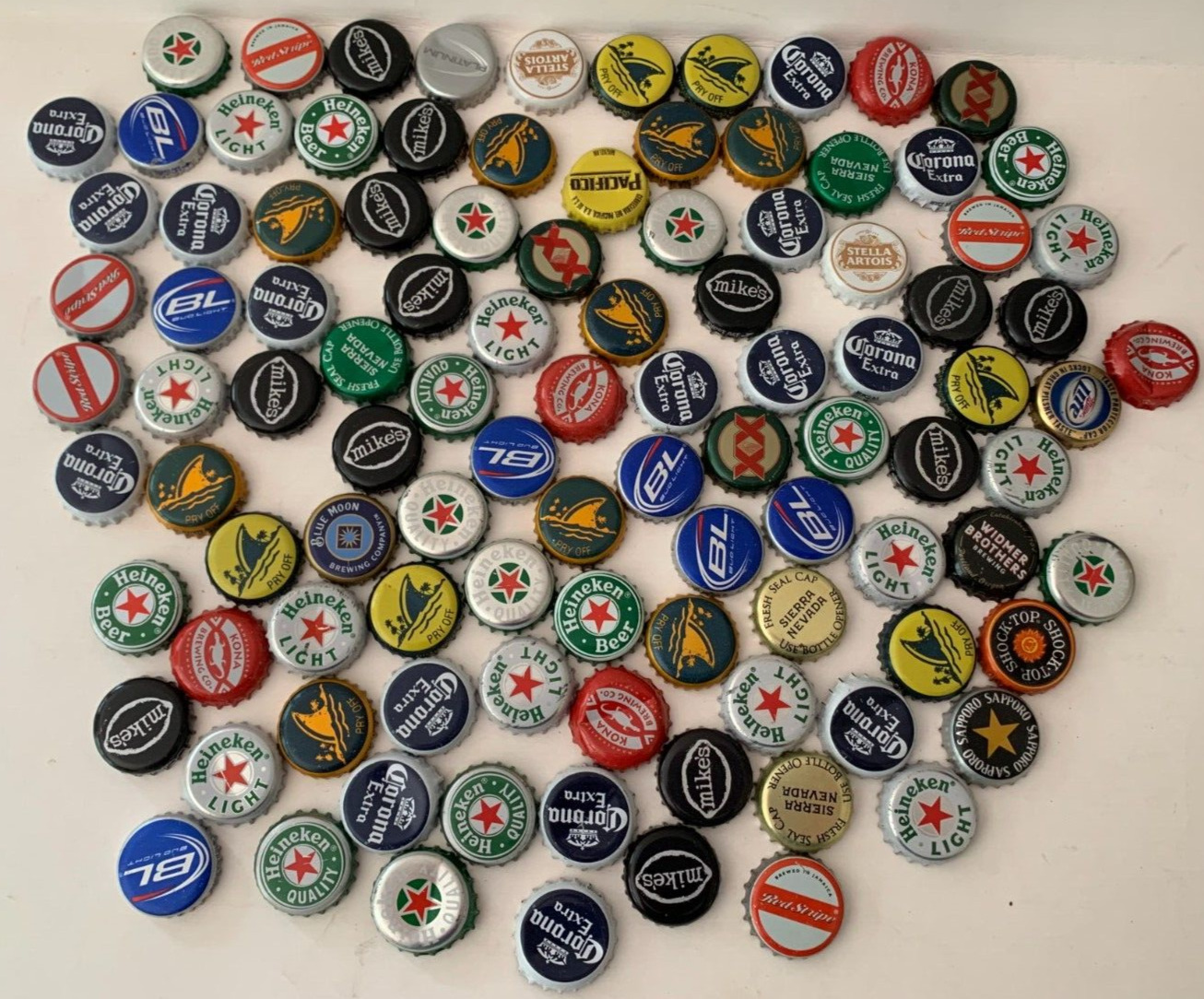 LOT of 100+ Beer Bottle Caps - Large Variety including Craft Beers