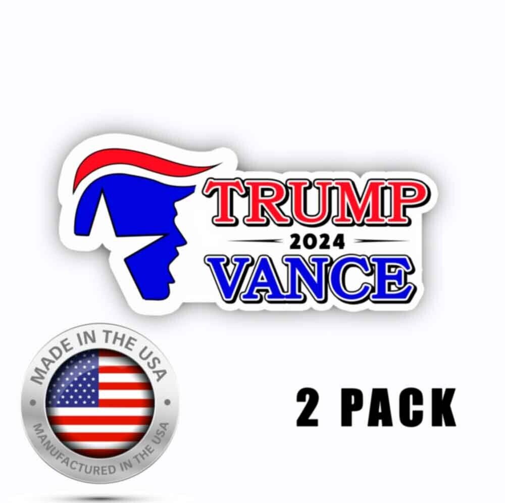 TRUMP VANCE 2024 Bumper Sticker | Vinyl | Water-resistant TRUMP STAR 2 PACK