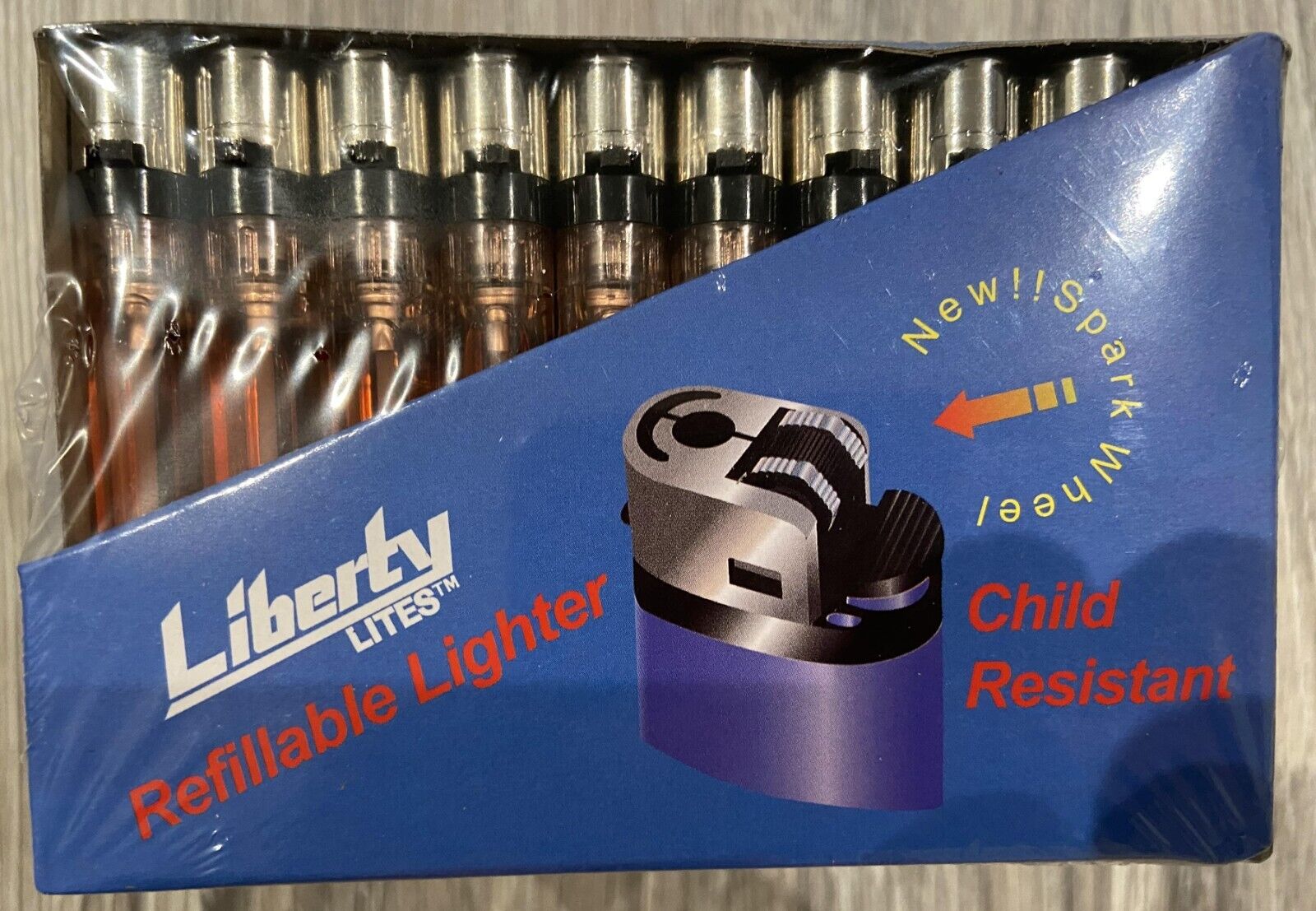 Liberty Disposable Lighter Assorted Colors * Lot - 50pcs display E