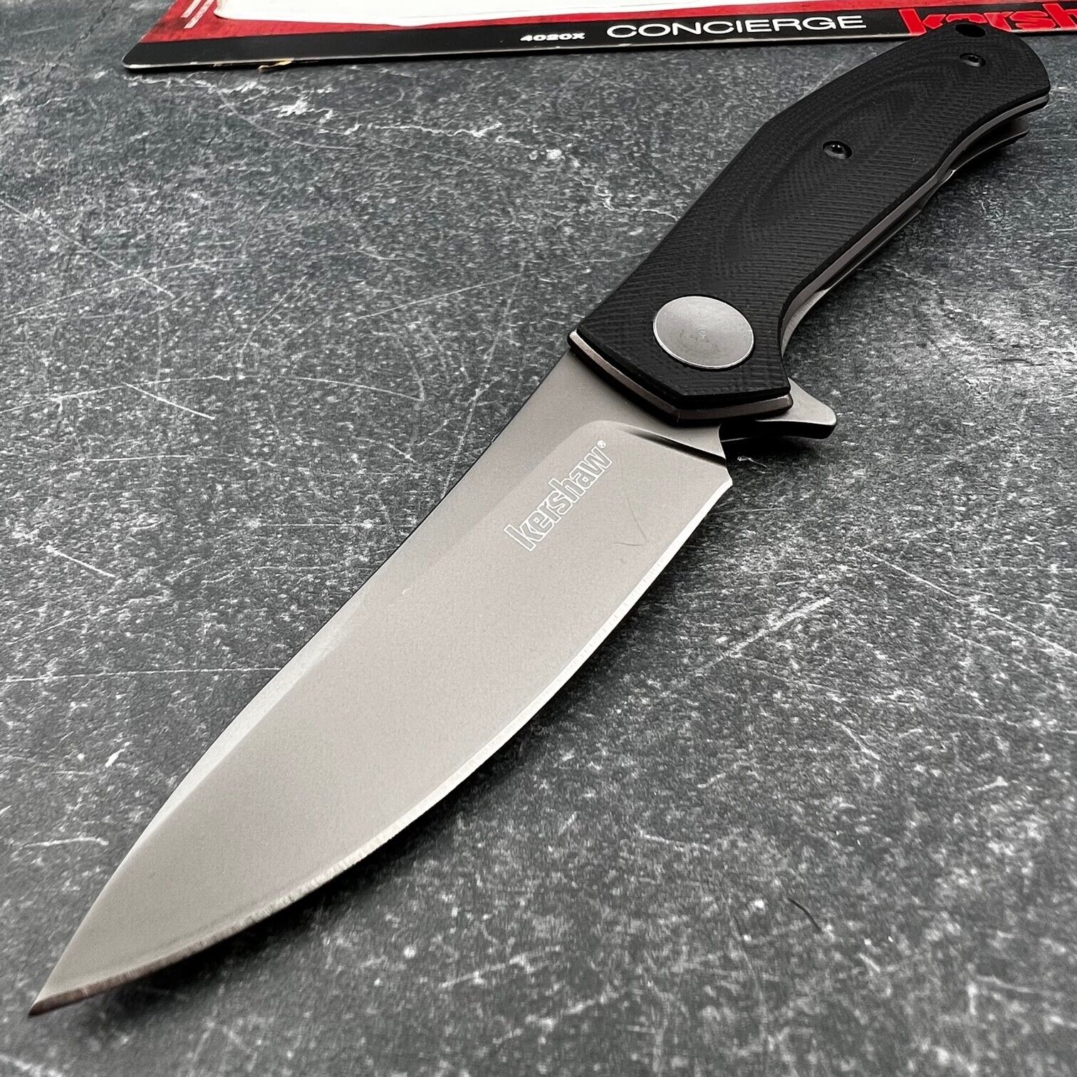 Kershaw Concierge Gray Titanium Black G10 8Cr13MoV Blade Folding Pocket Knife